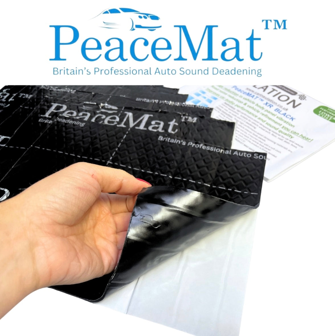 Camper Van Black Sound Deadening Pads, PeaceMAT™ XR (x20 Sheets)