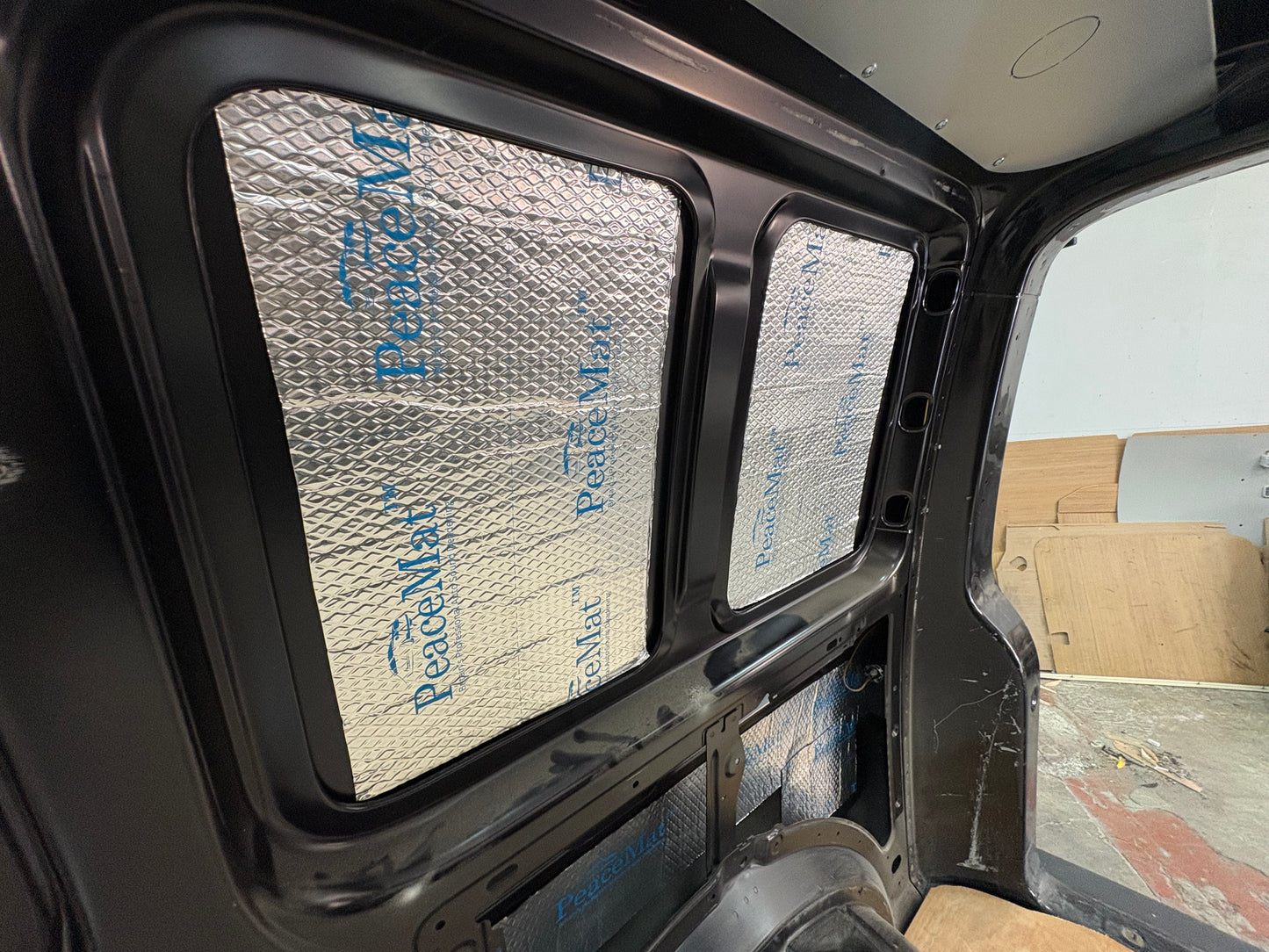 Camper Van Black Sound Deadening Pads, PeaceMAT™ XR (x20 Sheets)