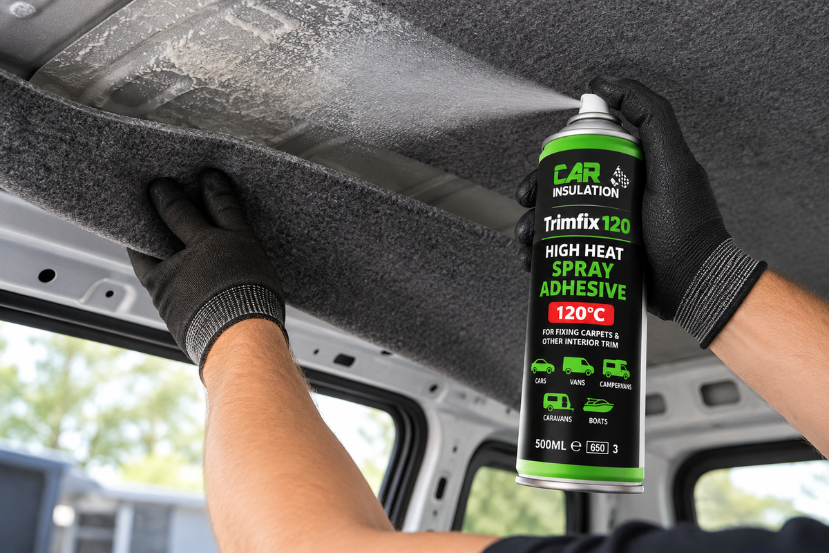 High Heat Spray Adhesive Glue 500ml x 5 Heat Resistant, Automotive Carpet, Headlining, Campervan Trim