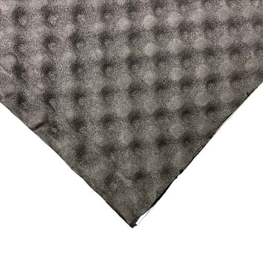 Off Cuts - 12mm Adhesive Egg Crate Shaped Sound Absorbing Closed Cell Foam, 1m x 2m Roll