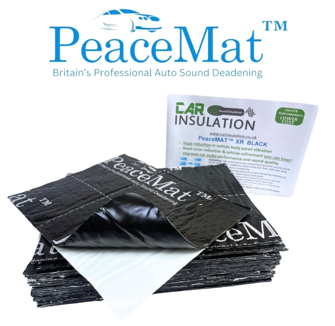 PeaceMAT™ XR (x10 Sheets) Camper Van Sound Deadening Mat, Black