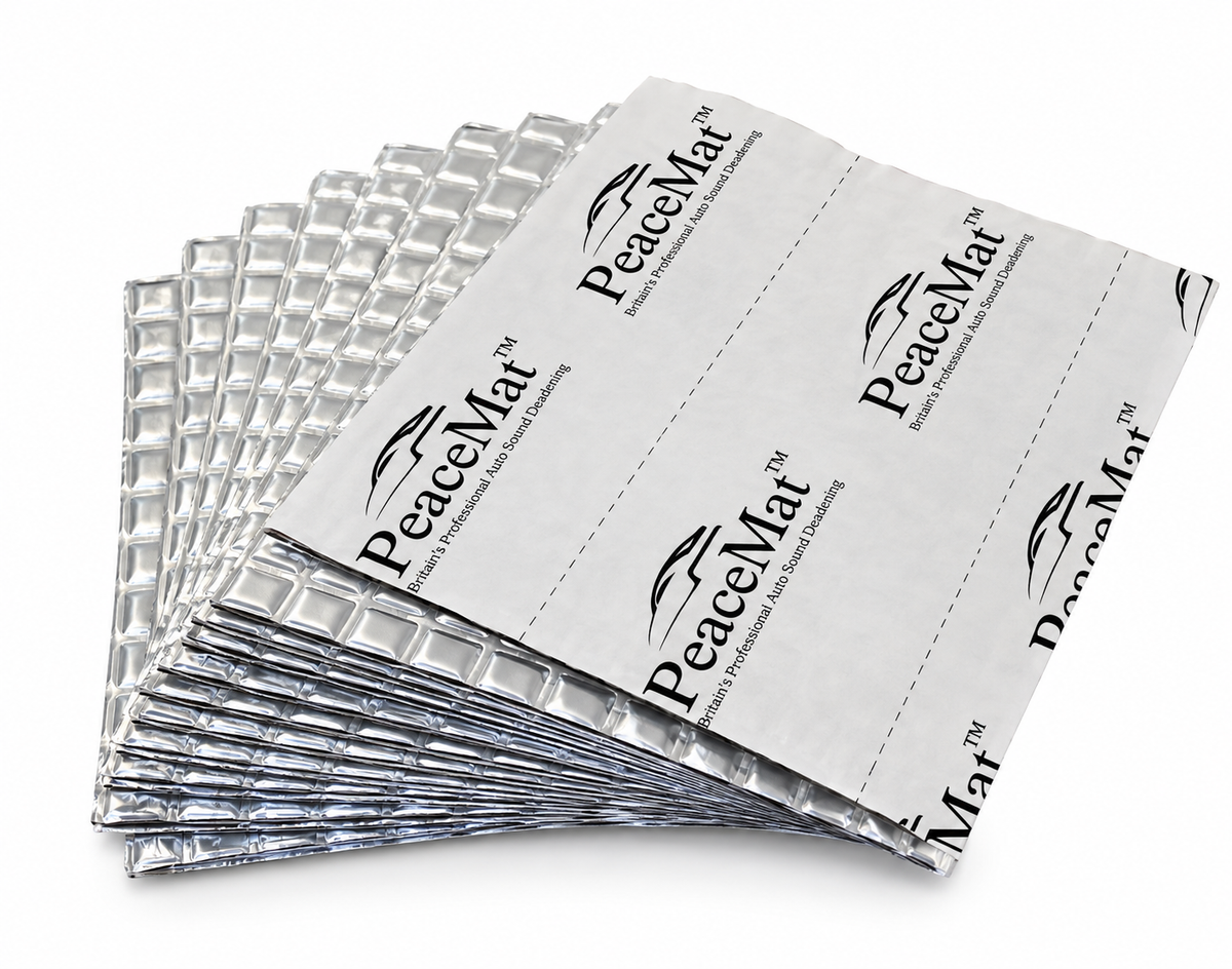 20x Campervan Sound Deadening Sheets - Silver Butyl Soundproofing Mats for Car, Van & Doors (PeaceMAT XR)