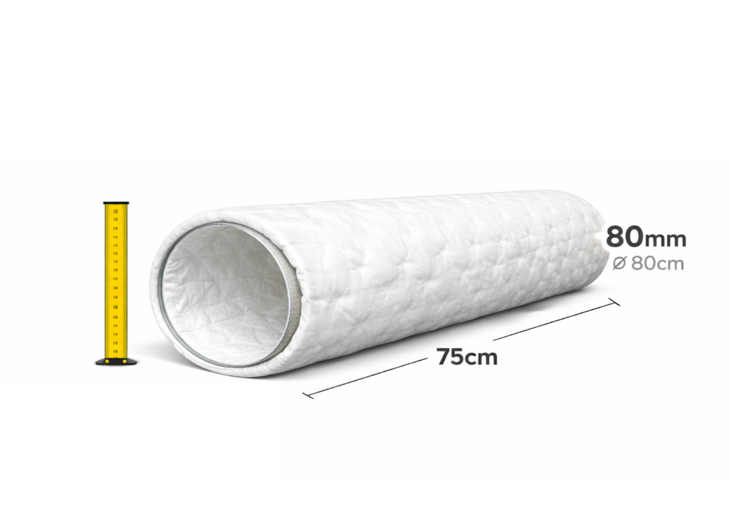 80mm HVAC Duct Insulation Liner - Hydro Thermal Wrap for Pipes & Vent Systems