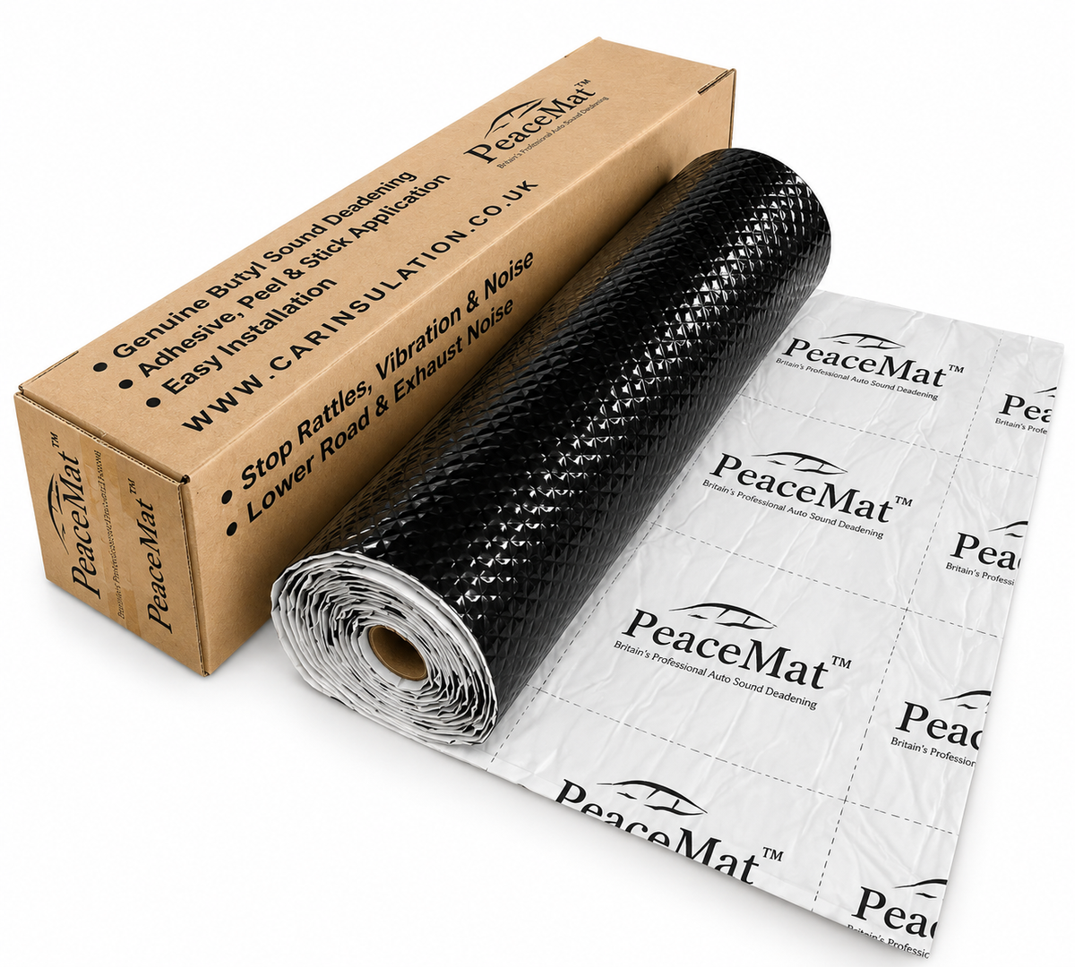 Camper Van Sound Deadening Mat, PeaceMAT XR 6m Roll in Black