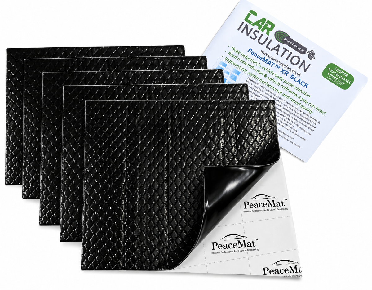 Campervan Sound Deadening Mats - 20x Black Butyl Soundproofing Sheets for Car & Van (PeaceMAT XR)