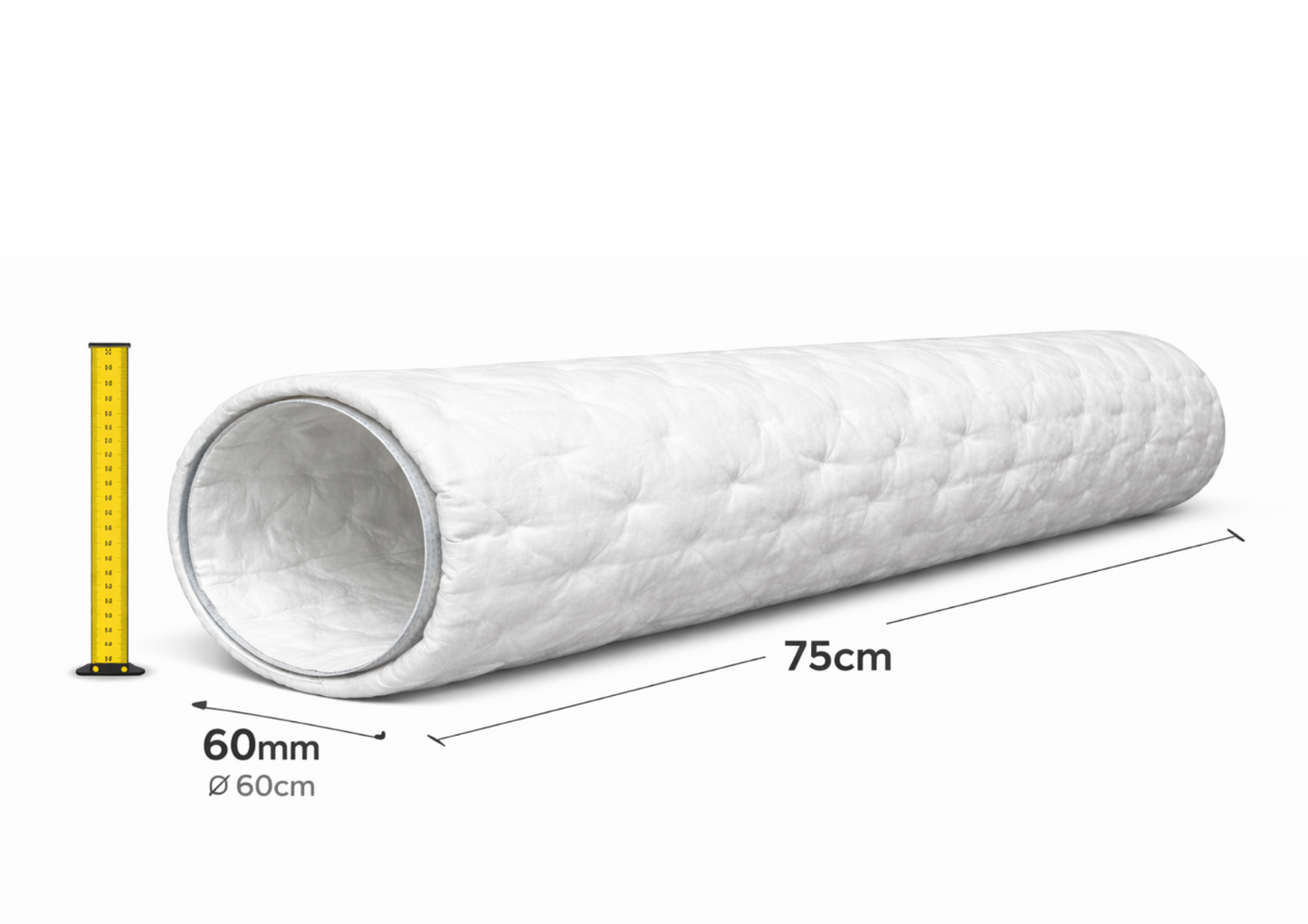 60mm HVAC Duct Insulation Liner - Hydro Thermal Wrap for Pipes & Vent Systems