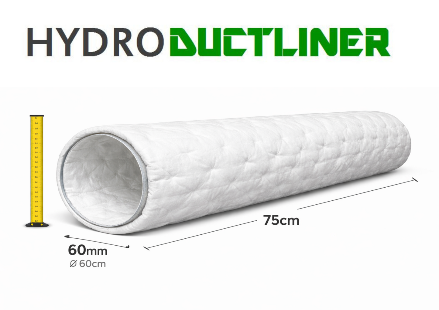 60mm HVAC Duct Insulation Liner - Hydro Thermal Wrap for Pipes & Vent Systems